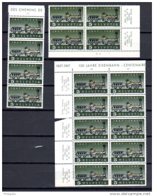 100 Ans Des Chemins De Fer, 76 X Yvert  441**  Postfrich  , Cote 76 € - Unused Stamps