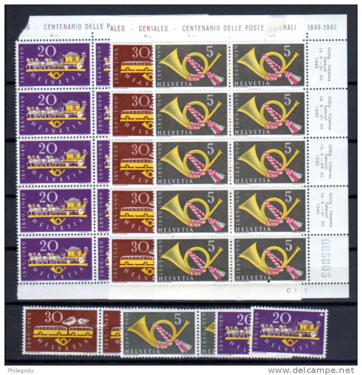 100° Des Postes Confédérales, 12 X Yv. 471 / 473**, Cote 24 € - Neufs