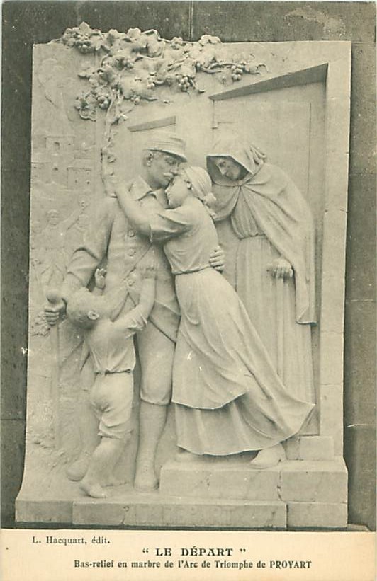 PROYART - Le Départ - Bas-relief En Marbre De L'Arc De Triomphe (L. Hacquart, édit.) - Sculptures