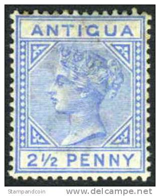 Antigua #14 (SG #27) XF Mint Hinged 2-1/2p Victoria From 1886 - 1858-1960 Colonia Británica