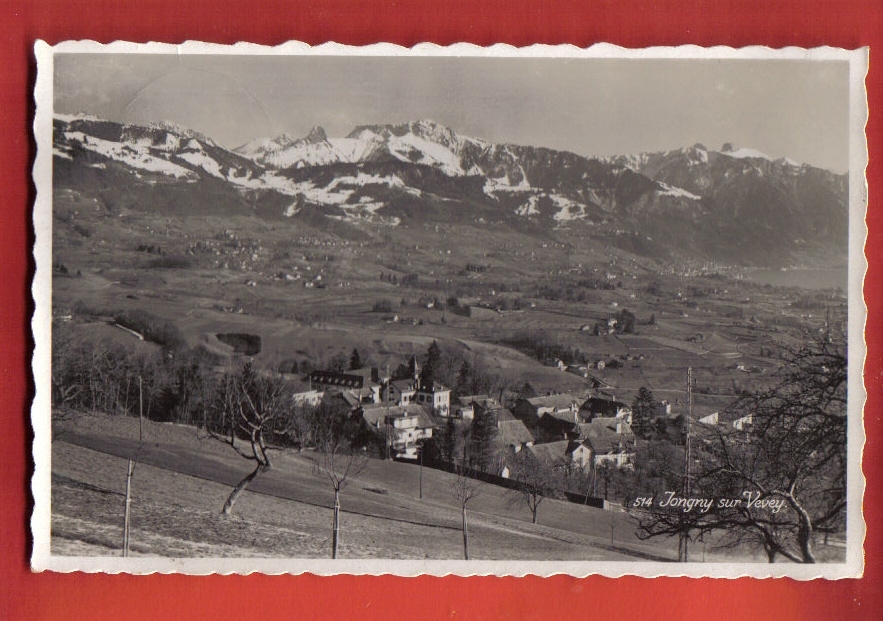 K352 Jongny Sur Vevey,Vue Générale. Cachet 194? Vers St Georges.Perrochet 514 - Jongny