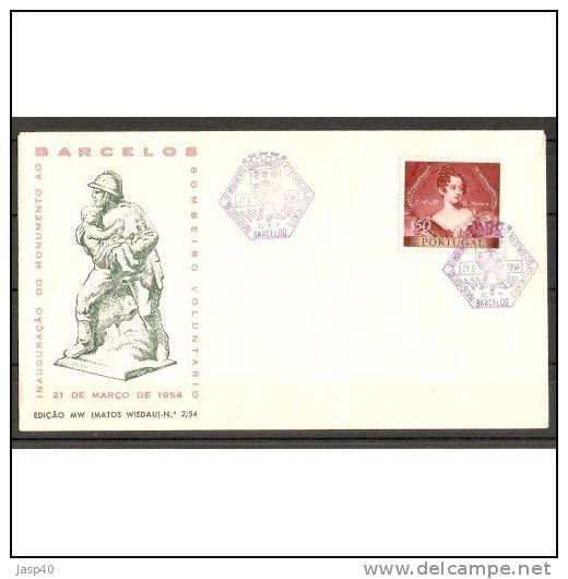 P - MONUMENTO AO BOMBEIRO - BARCELOS - Postmark Collection