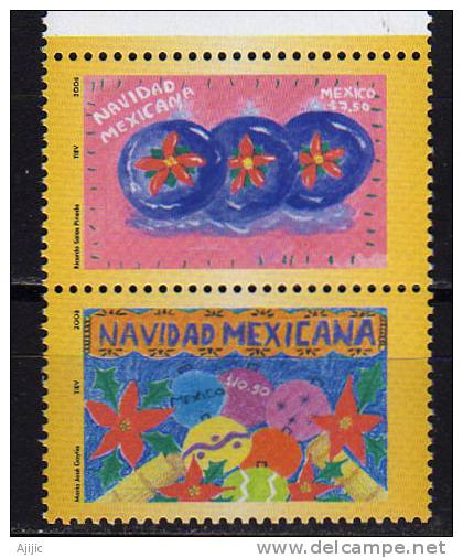 Mexique.Moel Mexicain.  Fleurs De Poinsettia. 2 T-p Neufs **  Yvert #  2247/48 - Christmas