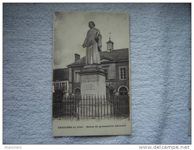 Chaulnes , Statue De Lhomond - Chaulnes