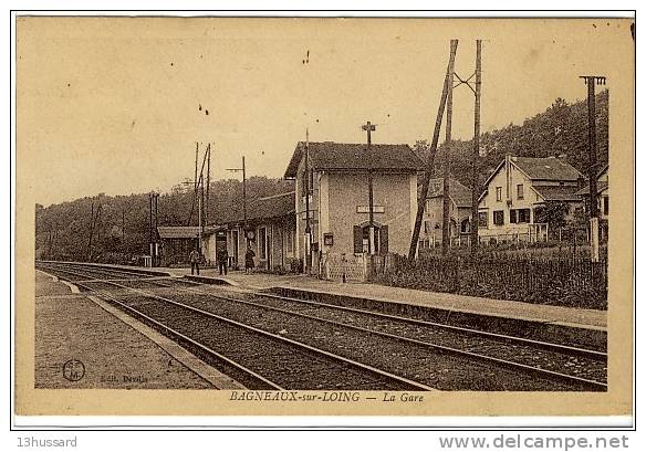 Carte Postale Ancienne Bagneux Sur Loing - La Gare - Chemin De Fer - Bagneaux Sur Loing