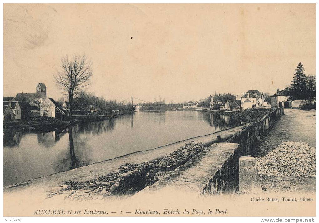 CPA ( 89 )  MONETEAU    Entrée Du Pays, Le Pont - Moneteau
