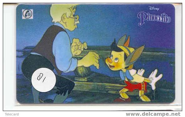 Disney PINOCCHIO PHONECARD  Walt Disney World Orlando USA  (81) TELECARTE CINEMA * FILM MOVIE - Disney