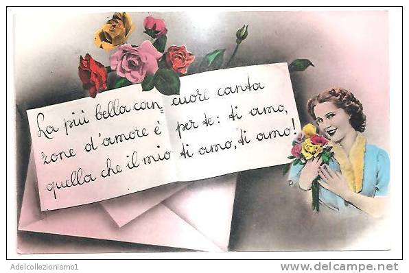 42620)cartolina Illustratoria Serie Promesse Di Matrimonio/ Frasi Rommantiche - Nozze
