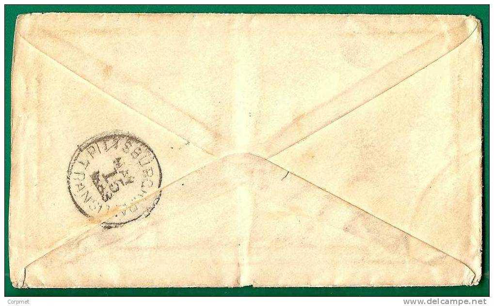 UNITED STATES - VF 1883 COVER From ELIZABETH To VIRGINIA - Transit PITTSBURGH - Lettres & Documents