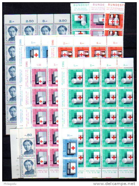 Pro Patria 1963  , 22 X  Yv.  711 / 715**, (faciale 25,30 Fs), Cote 82,50 €  Donc Sous Prix Faciale D'affranchissement - Unused Stamps