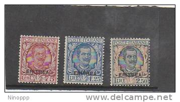 Eritrea 1926 King 3 Value Mint Hinged - Eritrée