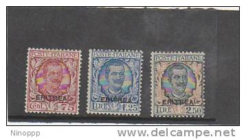 Eritrea 1926 King 3 Value Mint Hinged - Eritrea