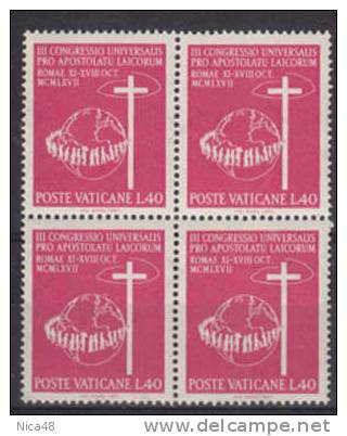 Vaticano 1967 3° Congresso Universale Per L´Apostolato Dei Laici In Quartina - Unused Stamps