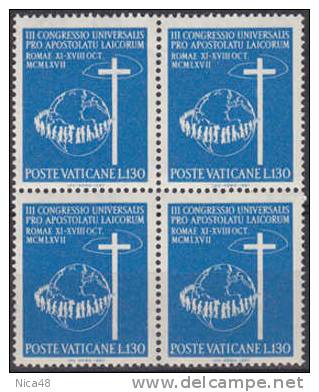 Vaticano 1967 3° Congresso Universale Per L´Apostolato Dei Laici In Quartina - Unused Stamps