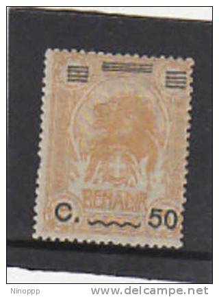 Somalia 1926  50c On 5a Yellow MH - Somalia