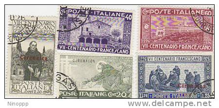 Cyrenaica 1926 St Francis Used Set - Cirenaica