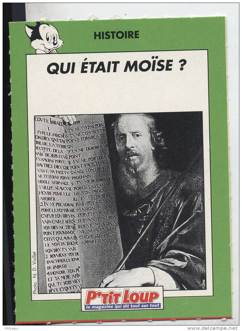 Fiche P'tit Loup Histoire Moise - Geschichte