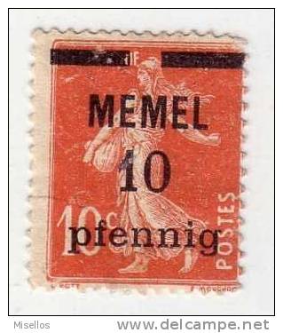 Memel Nº  19  10 P. S. 10 C.  Rojo De 1920-21 , - Other & Unclassified