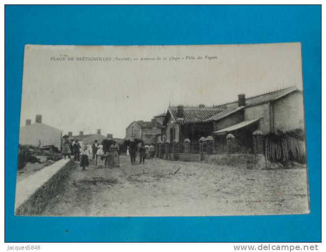 85)  Brétignolles - Avenue De La Plage - Villa Des Vagues - Année 1917 - EDIT. Normandin - Bretignolles Sur Mer