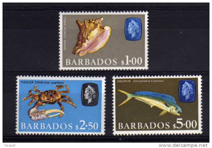 Barbados - 1966/69 - High Vales Marine Life - MNH - Barbades (1966-...)