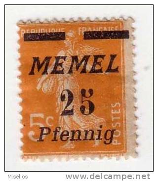 Memel Nº  51  25 P.s. 5 C.  Naranja  De 1922 --    . - Otros & Sin Clasificación