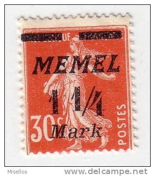 Memel Nº  68  1 1,4 M.s. 30 C.  Rojo  De 1922 --   . . - Other & Unclassified