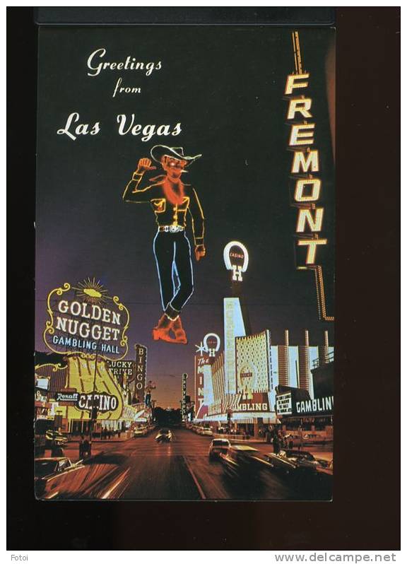 OLD PHOTO POSTCARD FREMONT STREET LAS VEGAS NEVADA USA - Las Vegas