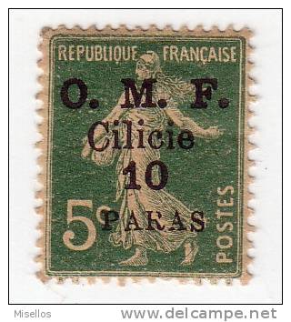 Cilicie Nº 90  10 P. S. 5 C. Verde  De 1920,nuevo Def. Charnela - Otros & Sin Clasificación