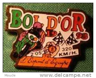 BOL D'OR 1993 -  L'ESPRIT D'EQUIPE - MOTO -  320KM/H - CHRONO - 2'05'' - DRAPEAUX A DAMIER -               (26) - Motos