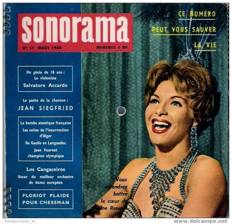 Magazine SONORAMA N°17 - L. RENAUD, S. ACCARDO, J. SIEGFRIED, LOS CANGACEIROS, INSURRECTION ALGER, J. VUERNET, ETC... - Musique