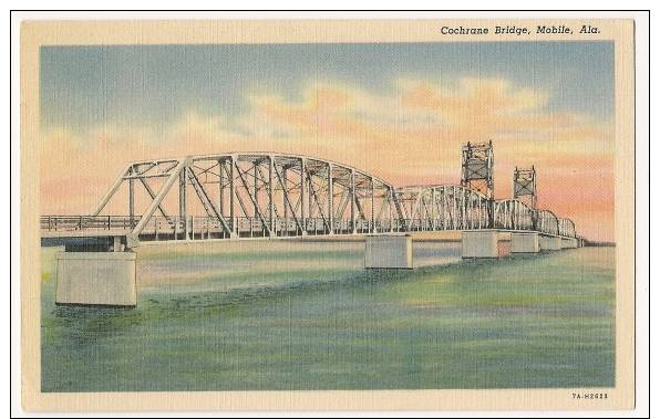 Cochrane Bridge-Mobile Alabama Postcard - Mobile