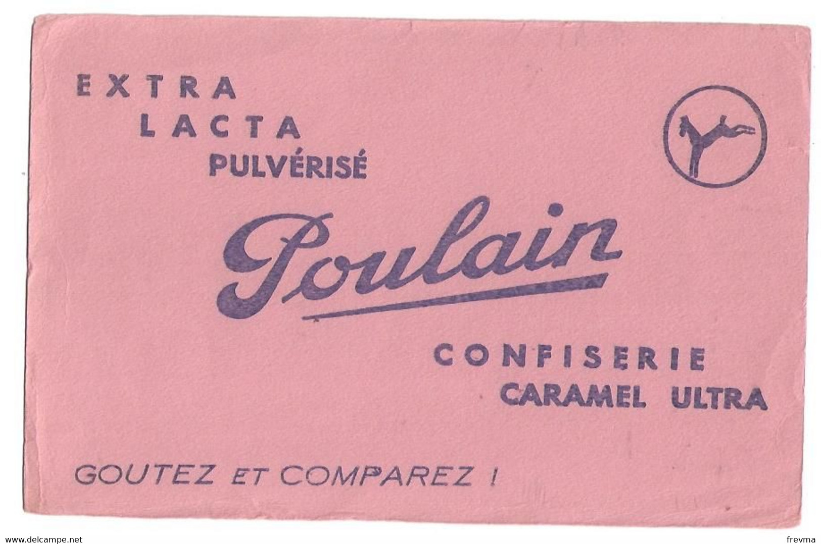 Buvard Poulain Confiserie Caramel - Sucreries & Gâteaux