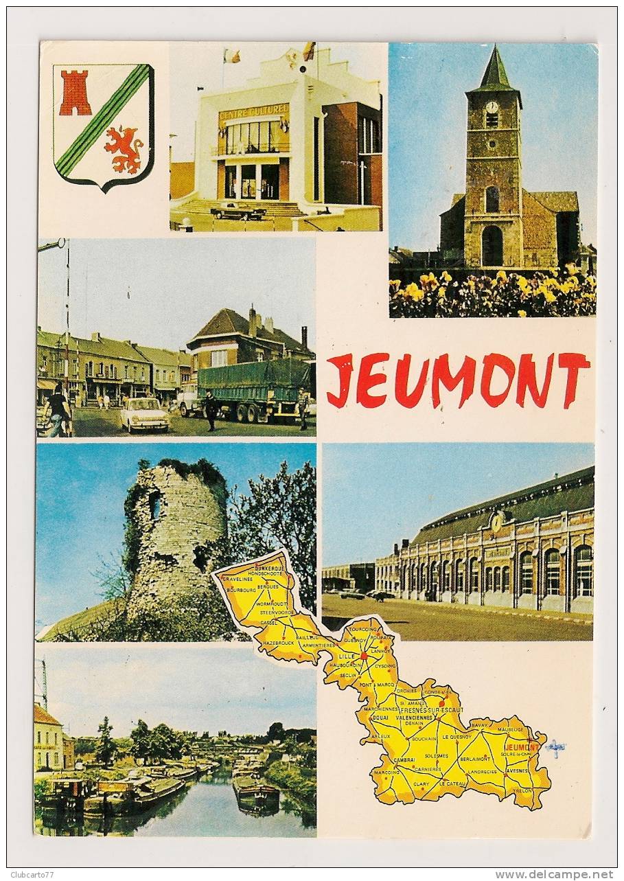 Jeumont (59) : 6 Vues Dont La Rue Principale Environ 1960 (animée). - Jeumont