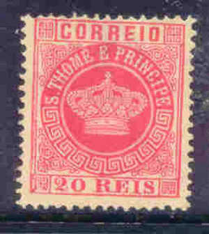 ! ! St. Thomas - 1881 Crown 20 Rs - Af. 11 - MH - St. Thomas & Prince