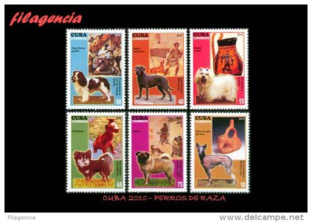 AMERICA. CUBA MINT. 2010 FAUNA. PERROS DE RAZA - Unused Stamps