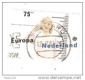 TIMBRE PAYS BAS - "EUROPA 75 Cent NEDERLAND" OBLITERE - Other & Unclassified