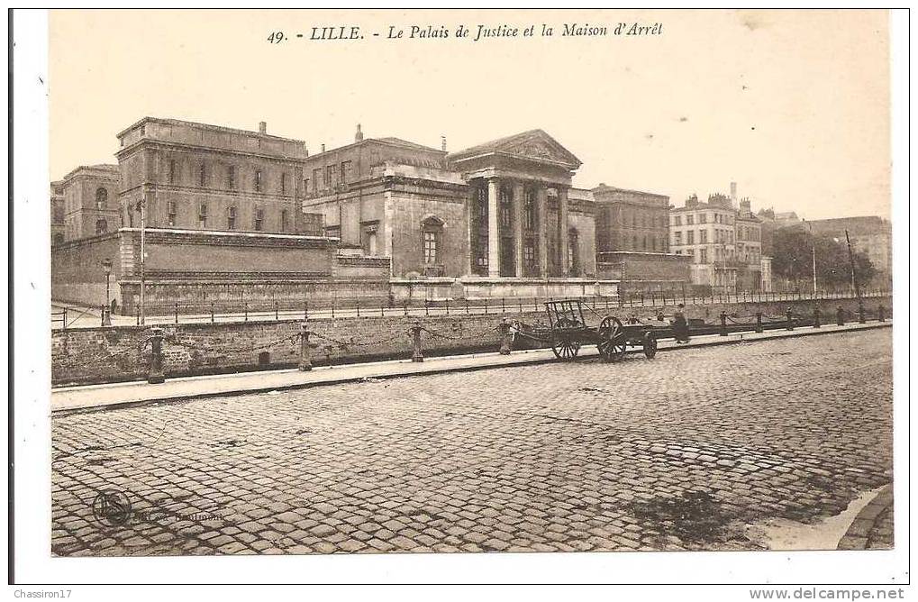 59 -  LILLE-lot De 2 Cartes  -Le Palais De Justice Et La Maison D´arrêt- Animée - Lille