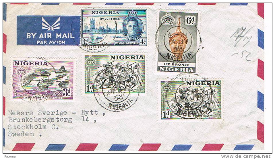 Carta, Aerea, NIGERIA 1956 ,( NIgeria) , Cover, Letter, Lettre - Nigeria (...-1960)