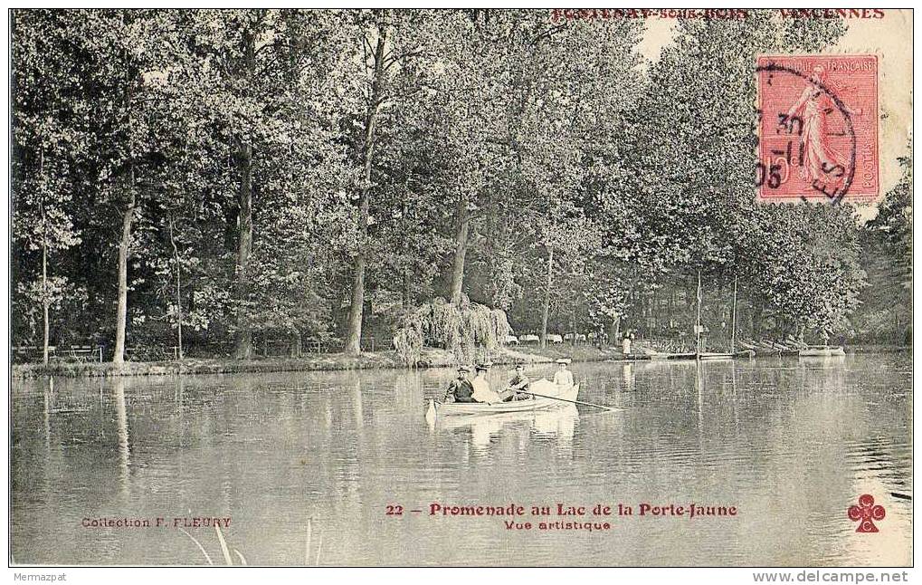 FONTENAY-SOUS-BOIS (Val-de-Marne 94) : Promenade En Barque Au Lac De La Porte-Jaune - Vue Artistique - Bois De Vincennes - Fontenay Sous Bois