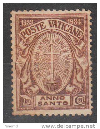Vaticano  - 1933. Anno Santo. Ottima Centratura. Il Più Quotato Valore Della Serie. The Most Popular Value Of The Series - Unused Stamps