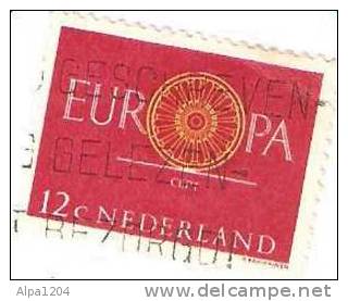 TIMBRE PAYS BAS - "EUROPA 12 C NEDERLAND" OBLITERE - Other & Unclassified