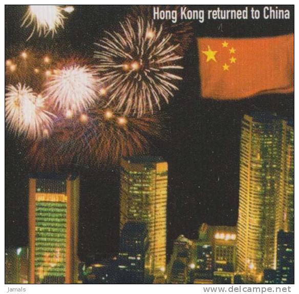 Hong Kong Return To China, Flag, Building, Fireworks, MNH, Nevis - Antillas Holandesas