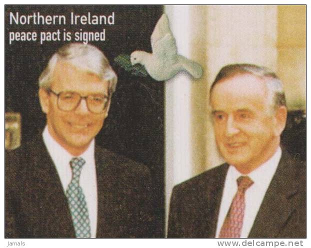 Northern Ireland Peace Pact Is Signed Between Prime Minister John Major And Albert Reynolds Dove, Peace, MNH, Nevis - Antille