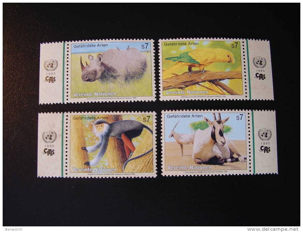 UNITED NATIONS (VIENNA),  STAMPS ENDANGERED SPECIES, 1995, MNH**,  (042104) - Neufs