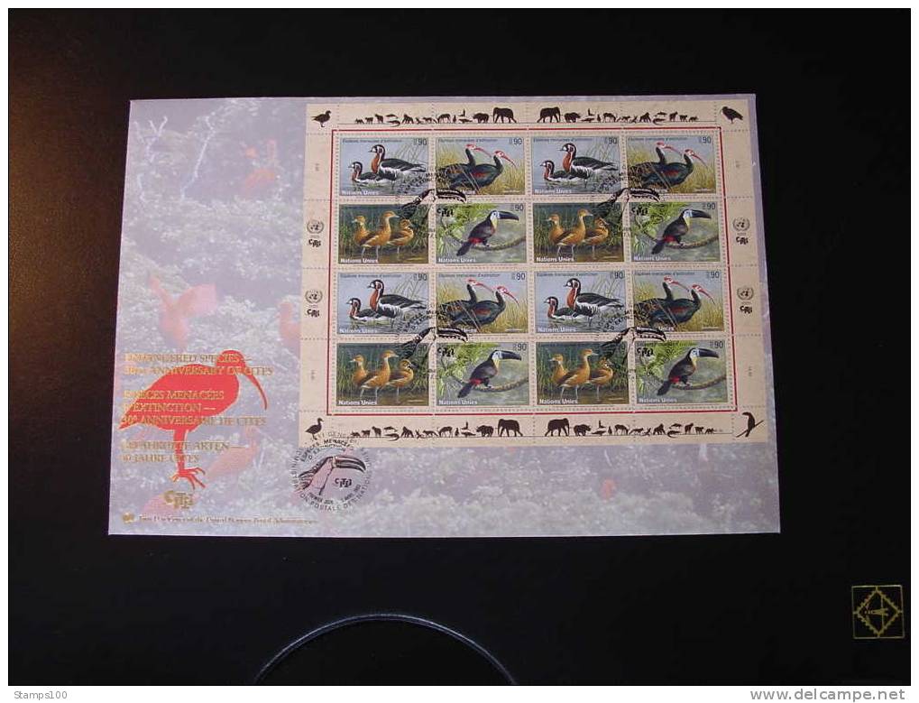 UNITED NATIONS (GENEVE),  ENDANGERED SPECIES FDC , 2003, MNH**, (1015400) - Unused Stamps