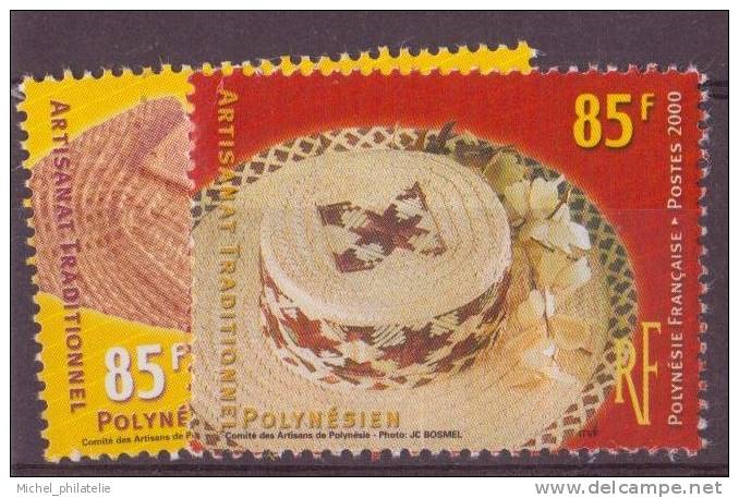 POLYNESIE N° 627/28** NEUF SANS CHARNIERE      ARTISANAT - Unused Stamps