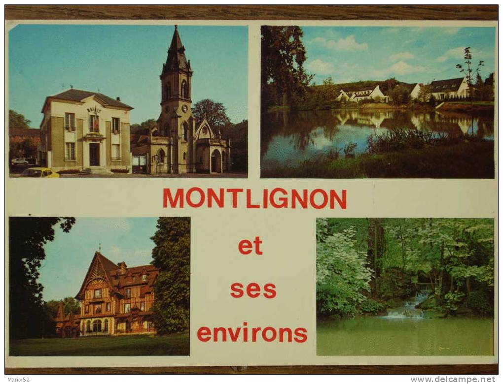 95 - MONTLIGNON - La Place De La Mairie, Le Parc De Maugarny, Le Manoir... Multivues - Montlignon