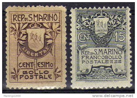 San Marino 1907 - Stemmi *   (g567a) - Neufs