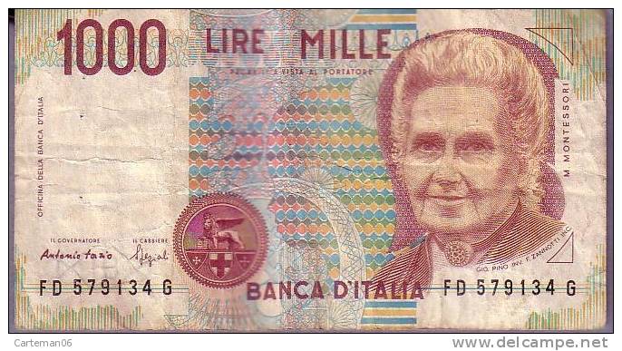 Billet - Italie - 1000 Lire - N° FD 579134 G - 1000 Liras