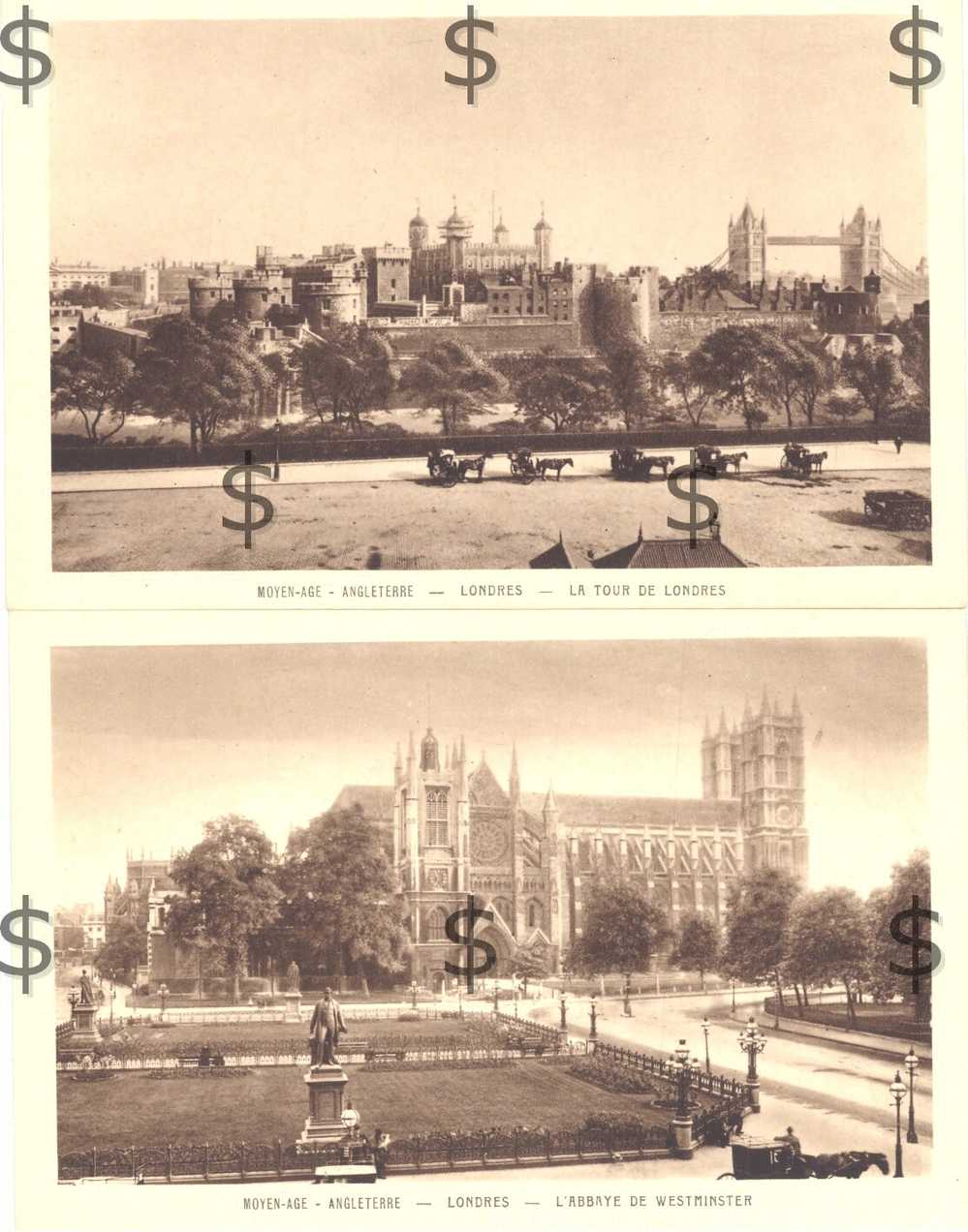LONDON X2  : London Tower Abbaye Westminster Tour De Londres - Westminster Abbey